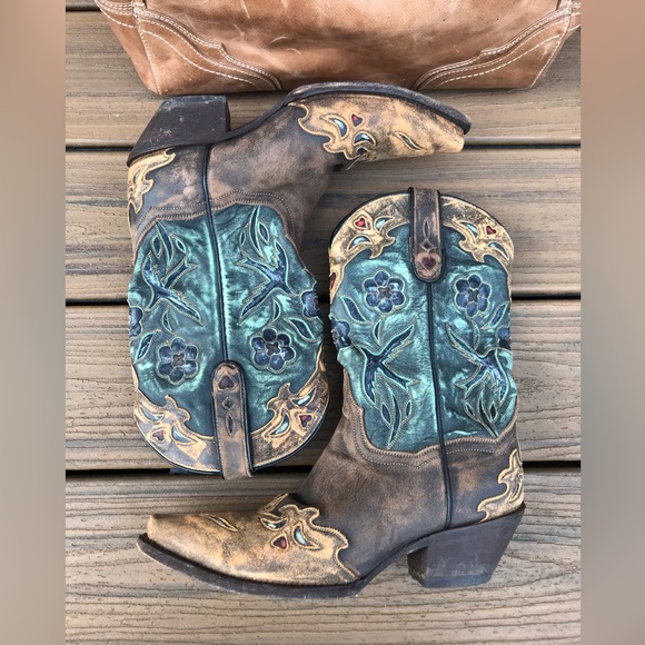 Dan Post Vintage Woman’s Bluebird Western Boots - Picture 3 of 15